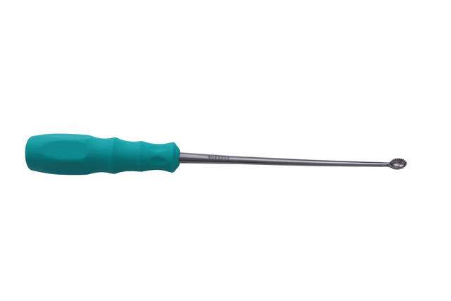 Straight toothed bone curette