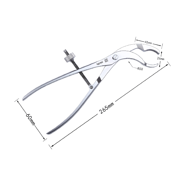 Bone holding forceps with multi-tooth lock LYCGQ A (large size)