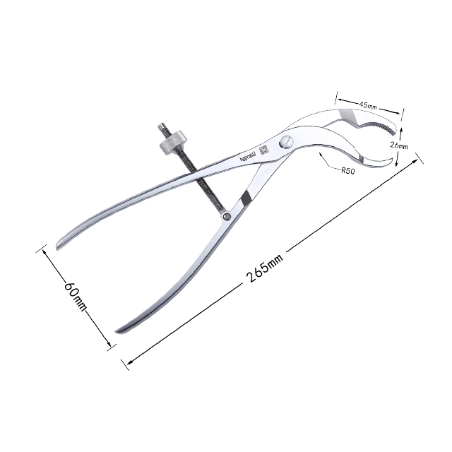 Bone holding forceps with multi-tooth lock LYCGQ A (large size)