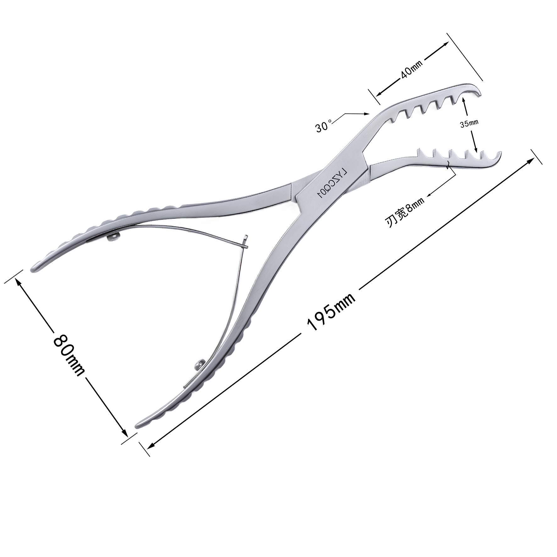 The bone holding forceps Multi-tooth/Toothed LYZCQ01