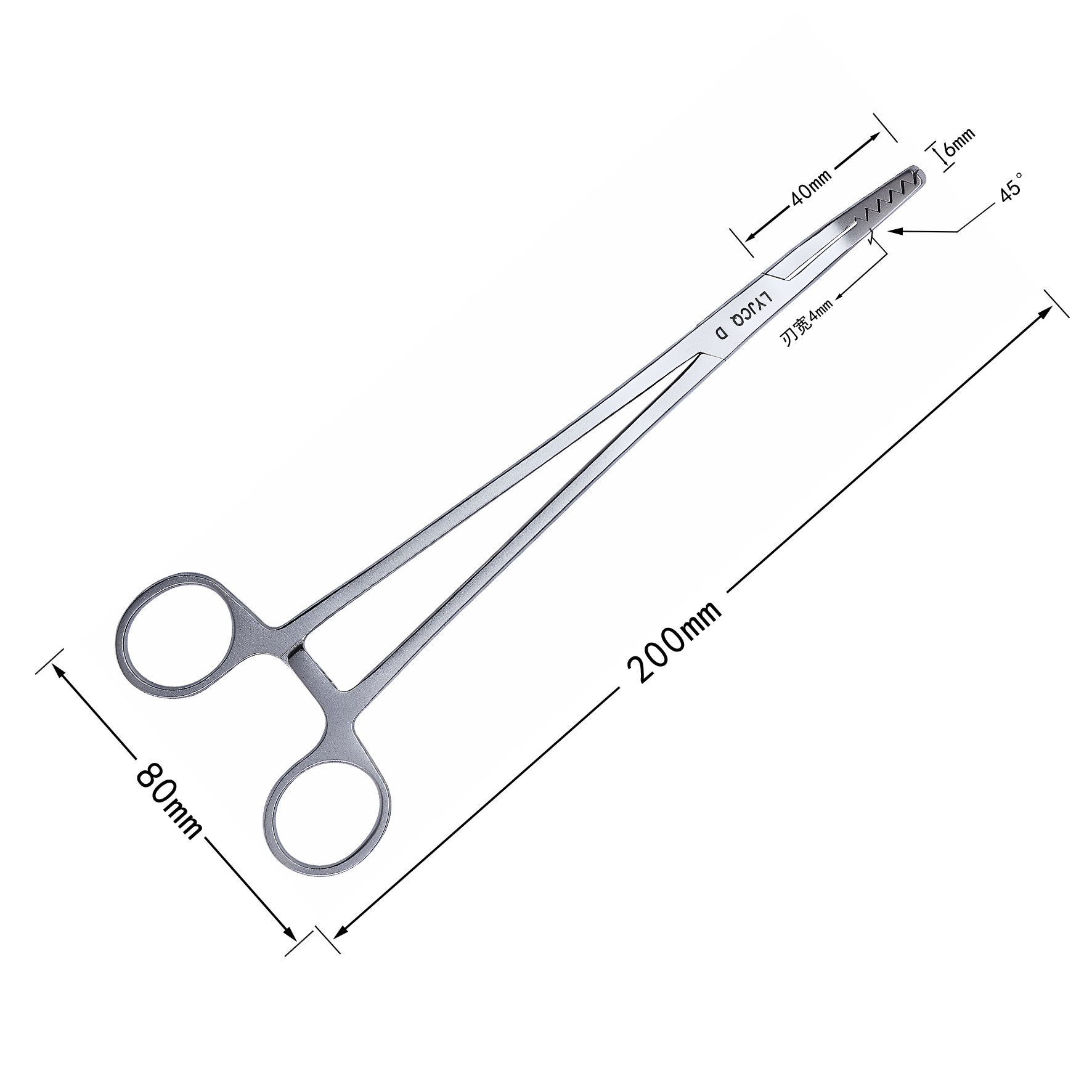 The bone holding forceps Curved Locking LYJCQ D