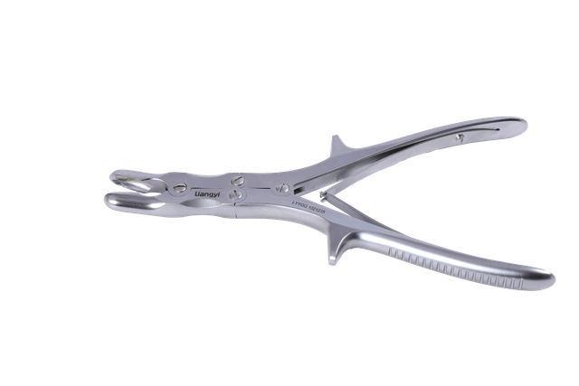 Micro-bending bone biting forceps